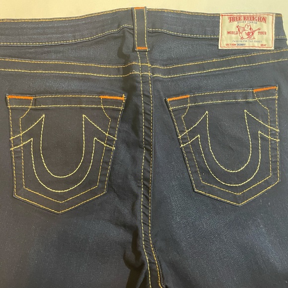 Women’s True Religion Skinny Jeans Navy Blue Size 33 - Picture 7 of 11